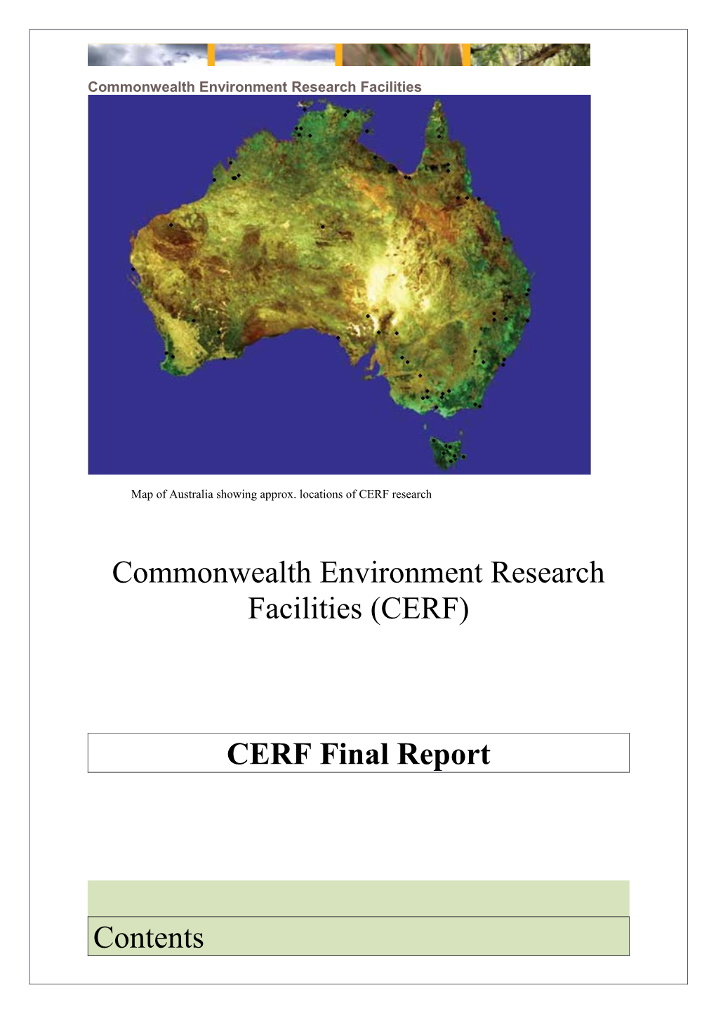 CERF Final Report 2011