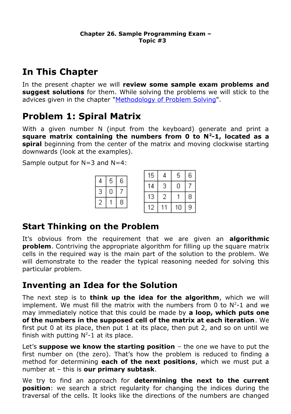 Chapter 26.Sample Programming Exam Topic #3