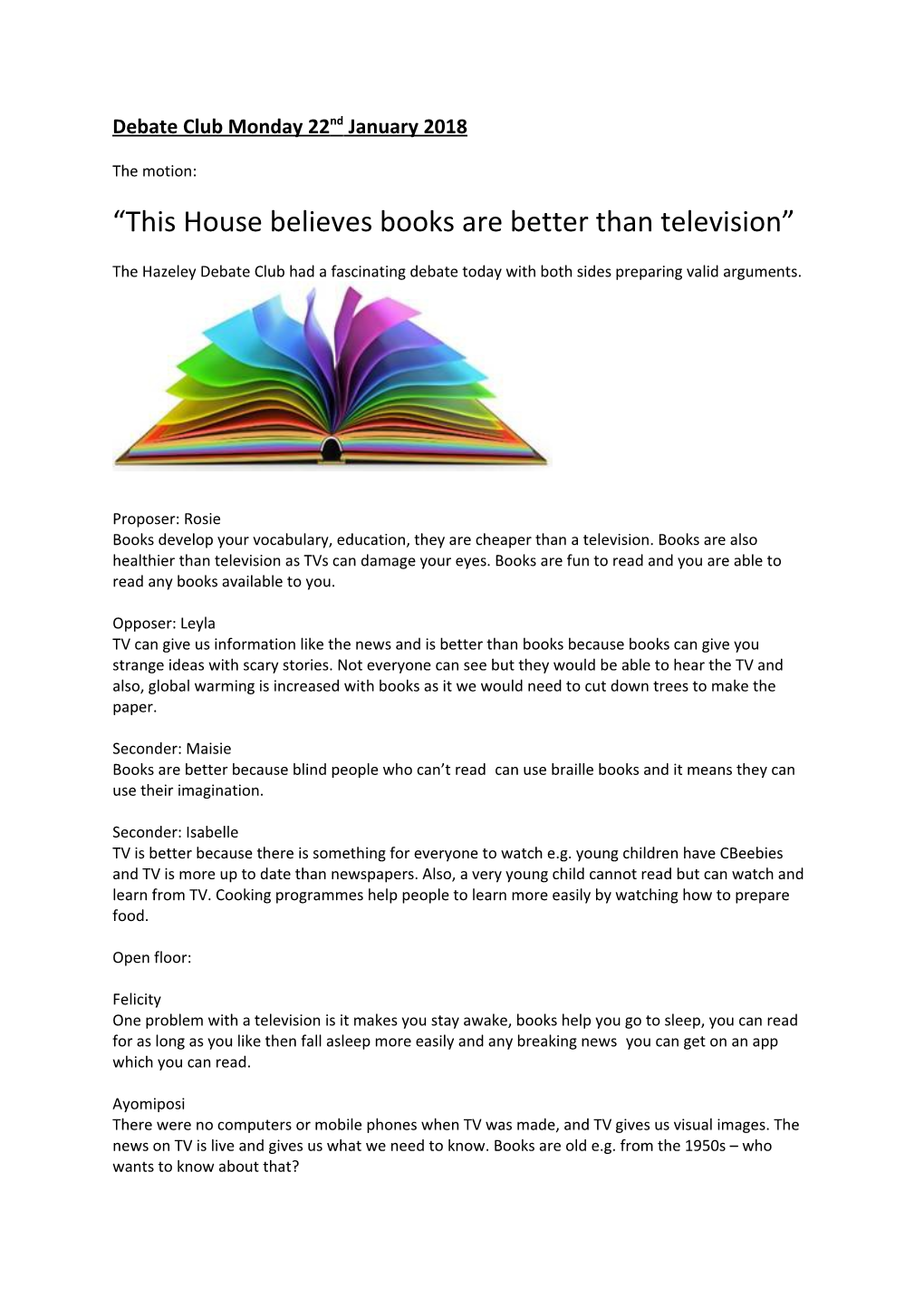 This House Believes Books Are Better Than Television