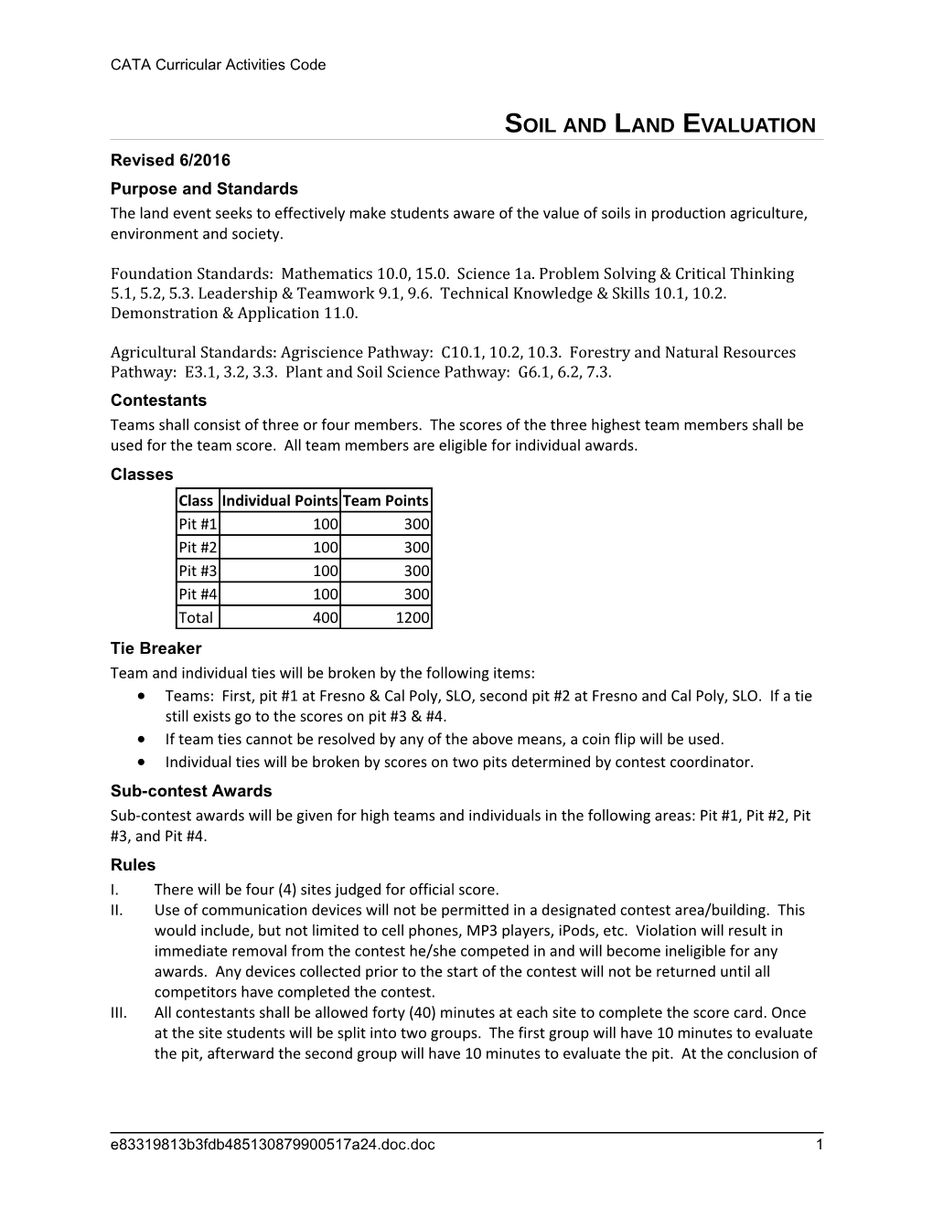 Soil and Land Evaluation