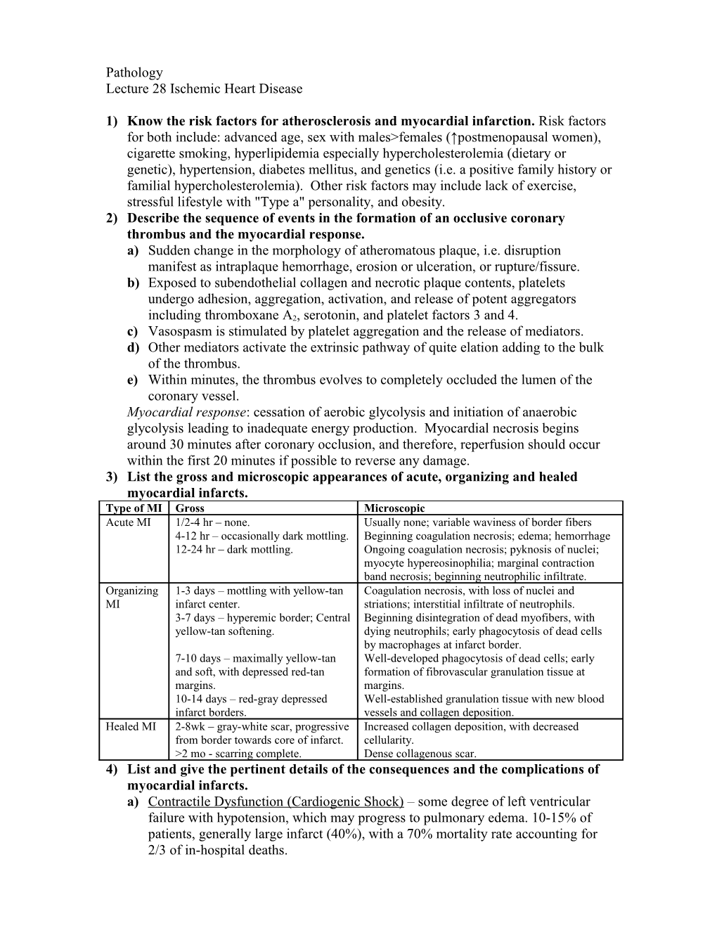 Lecture 28 Ischemic Heart Disease