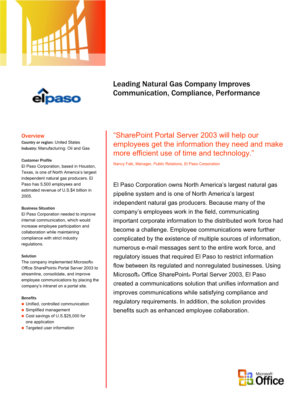 Leading Natural Gas Company Improves Communication, Compliance, Performance