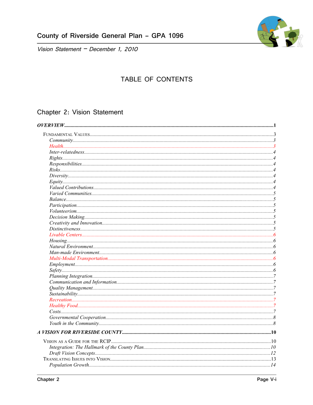 County of Riverside General Plan GPA 1096