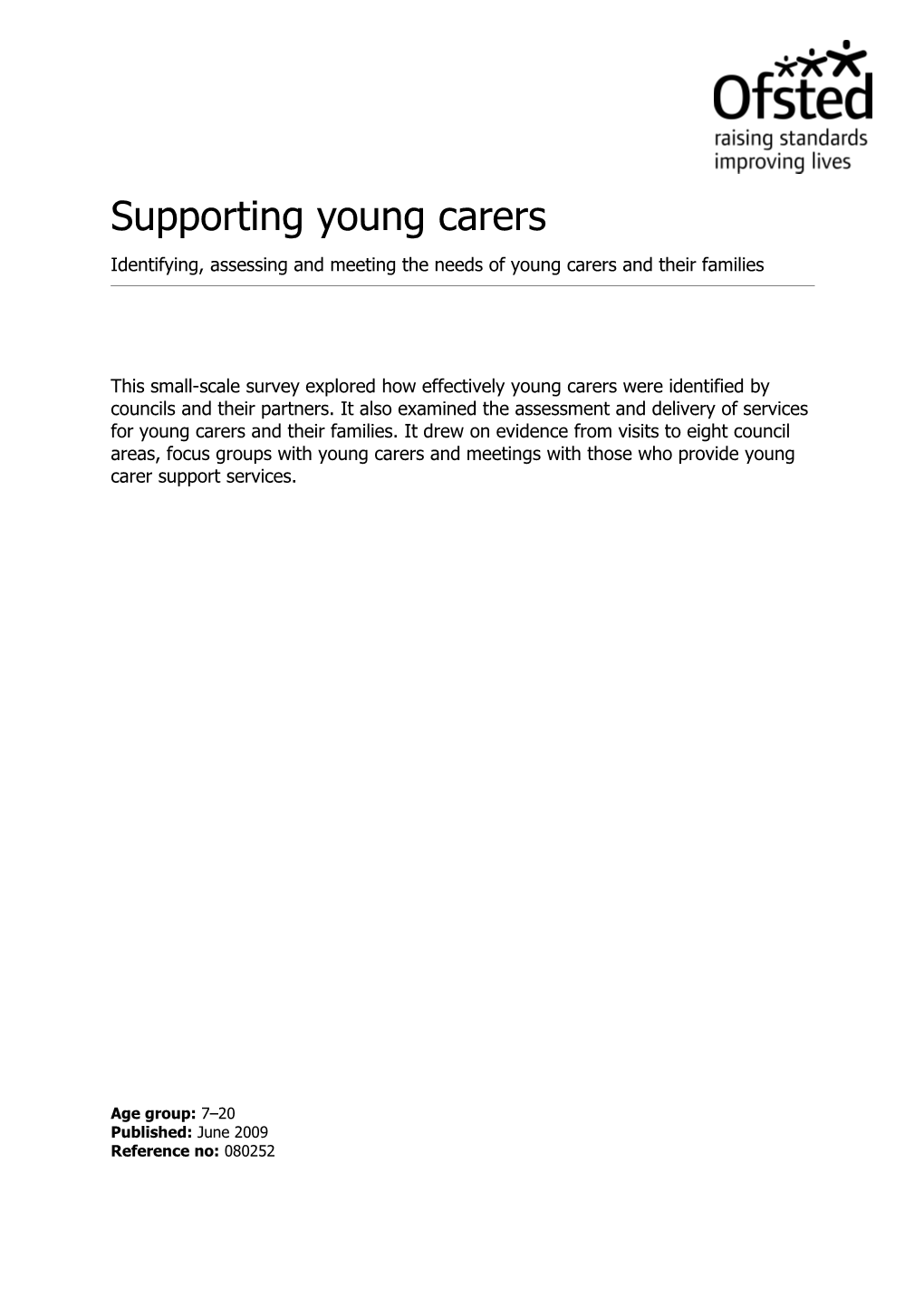 Identifying, Assessing and Meeting the Needs of Young Carers and Their Families