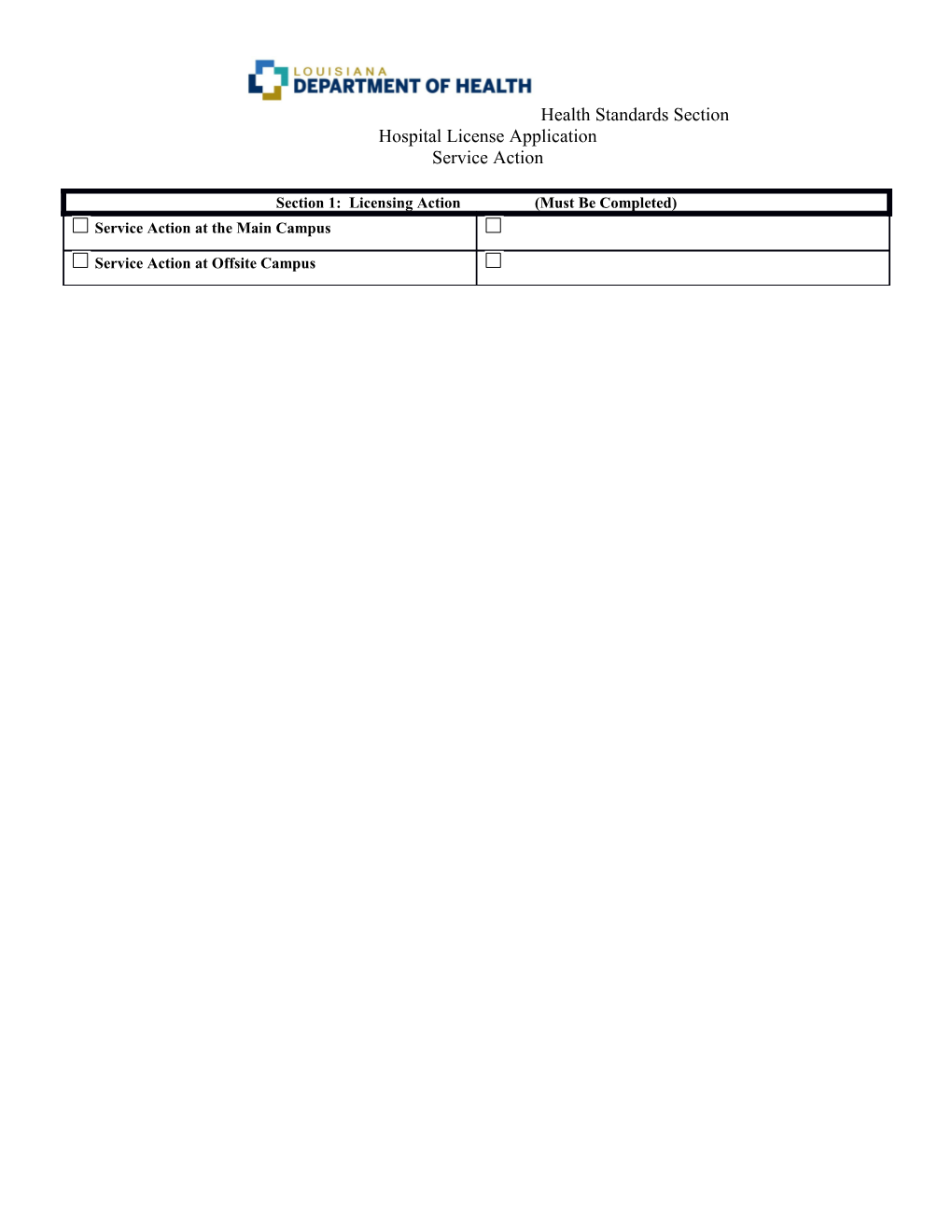 Changes to Inpatient Beds, Nurseries, Or NICU