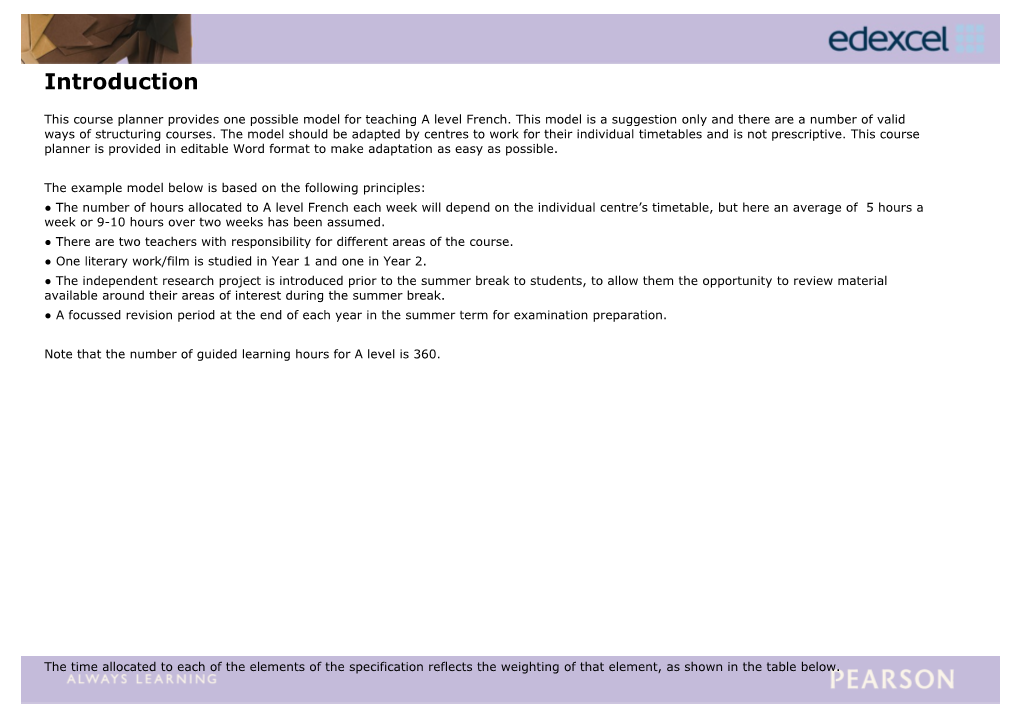 The Example Model Below Is Based on the Following Principles