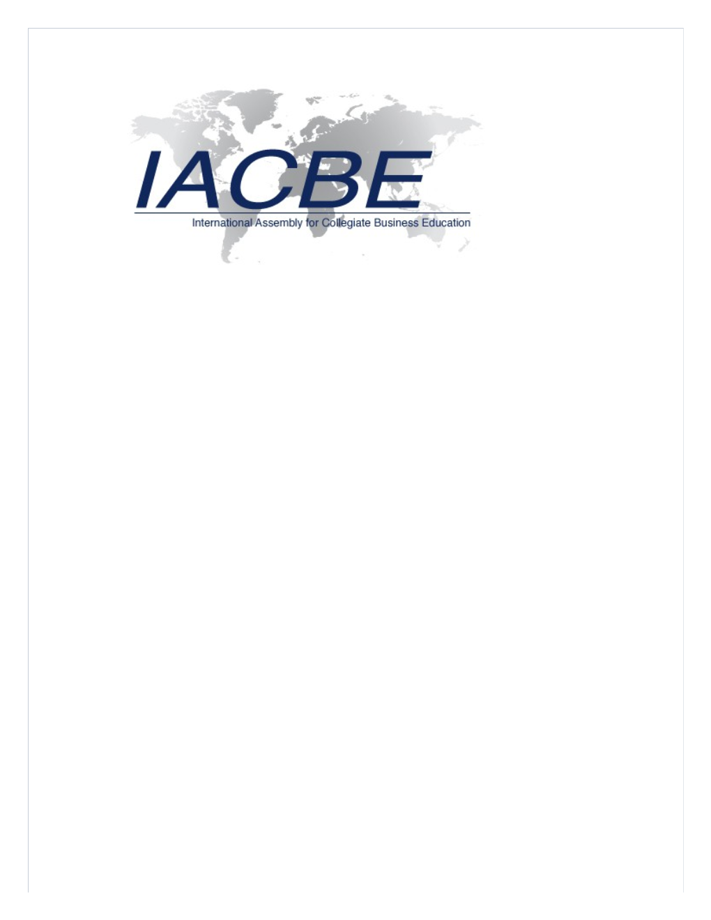 Iacbe Annual Report