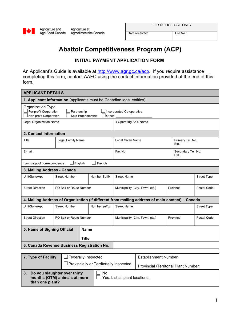 Abattoir Competitiveness Program (ACP)