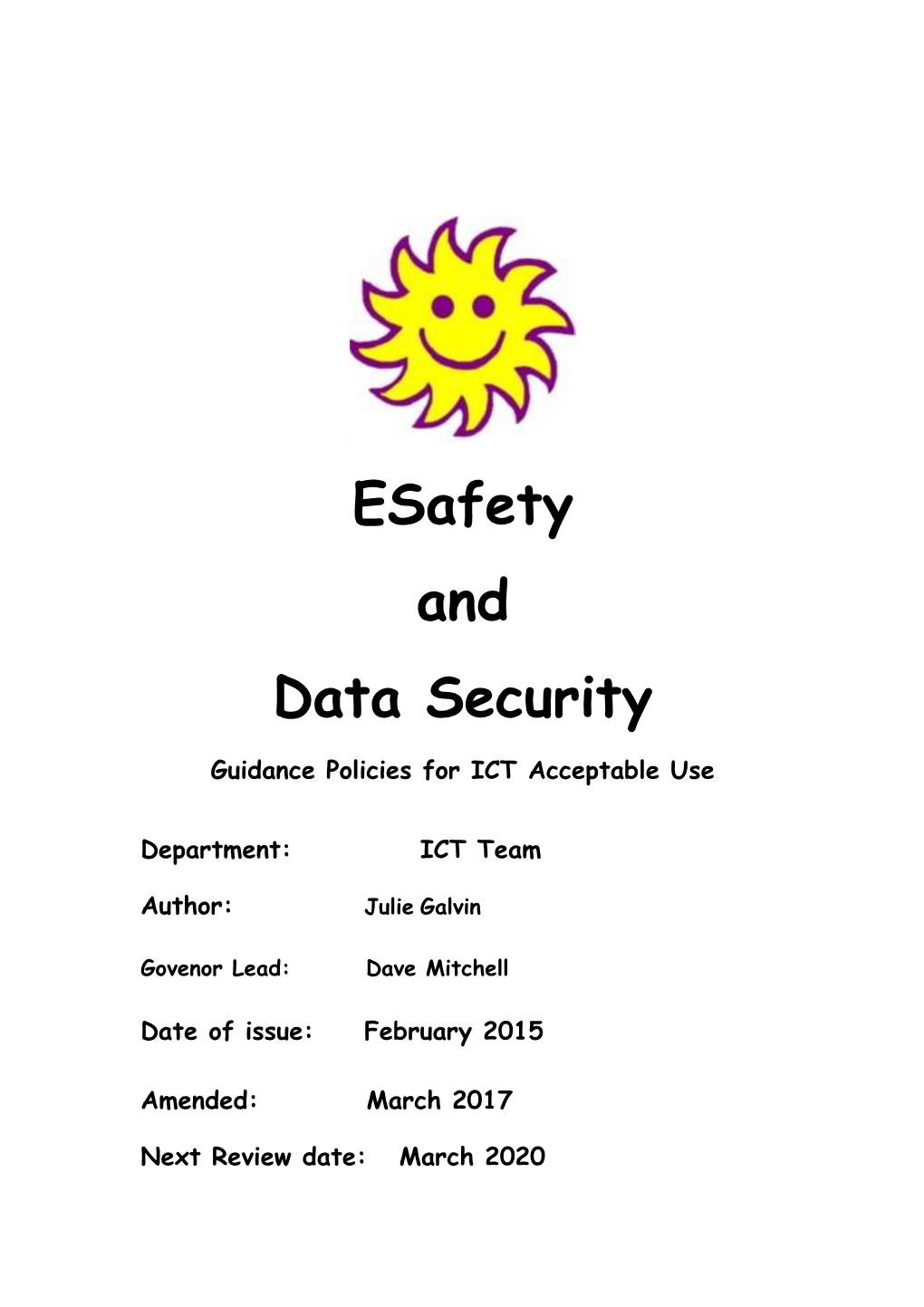 Guidance Policies for ICT Acceptable Use
