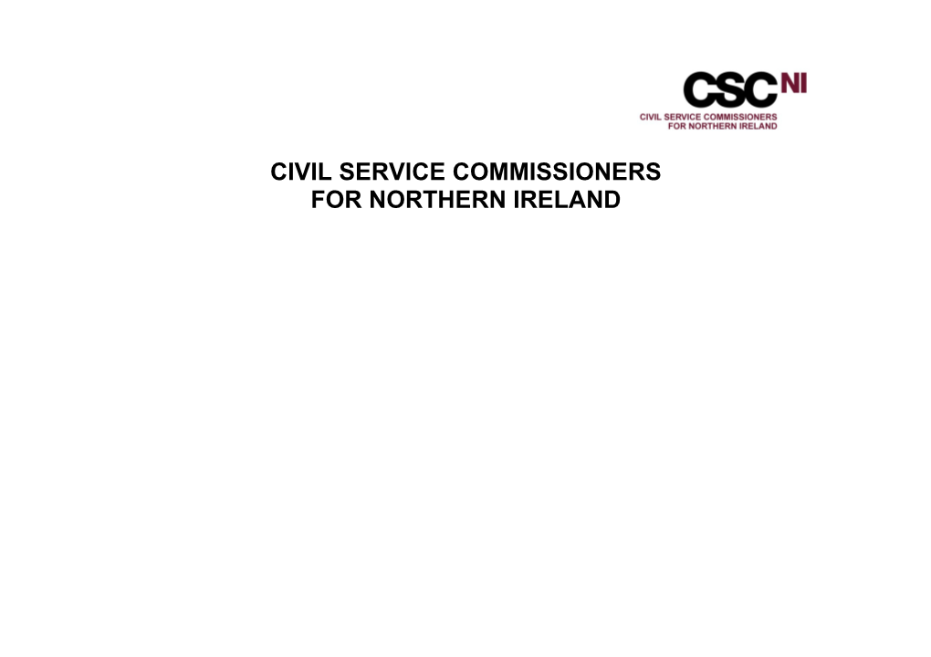 Office of the Civil Service Commissioners for Northern Ireland