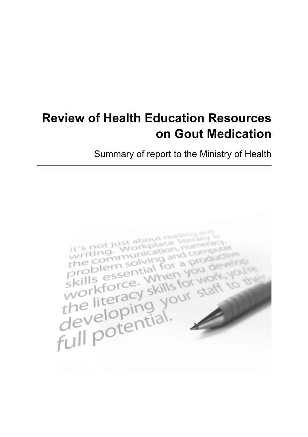 Review of Health Education Resources on Gout Medication