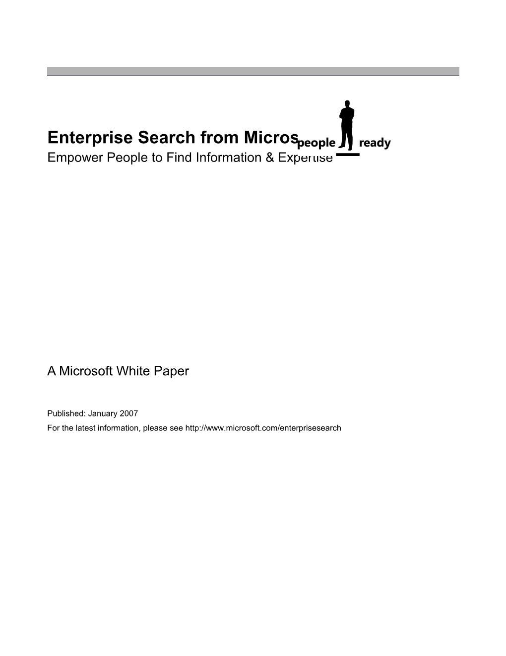 Enterprise Search from Microsoft White Paper