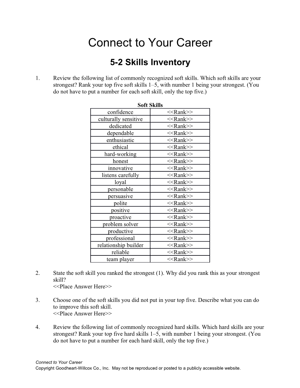 5-2 Skills Inventory