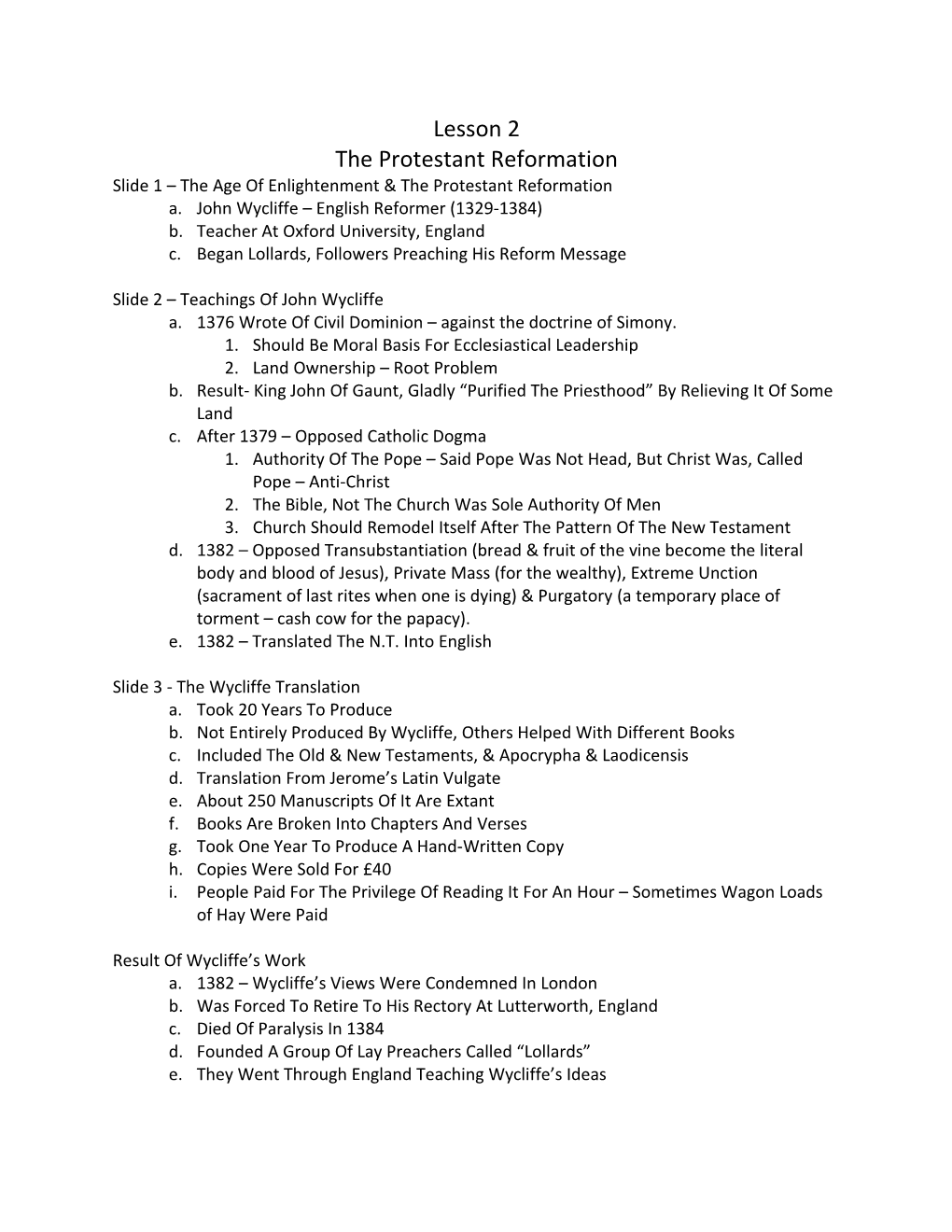 Slide 1 the Age of Enlightenment & the Protestant Reformation