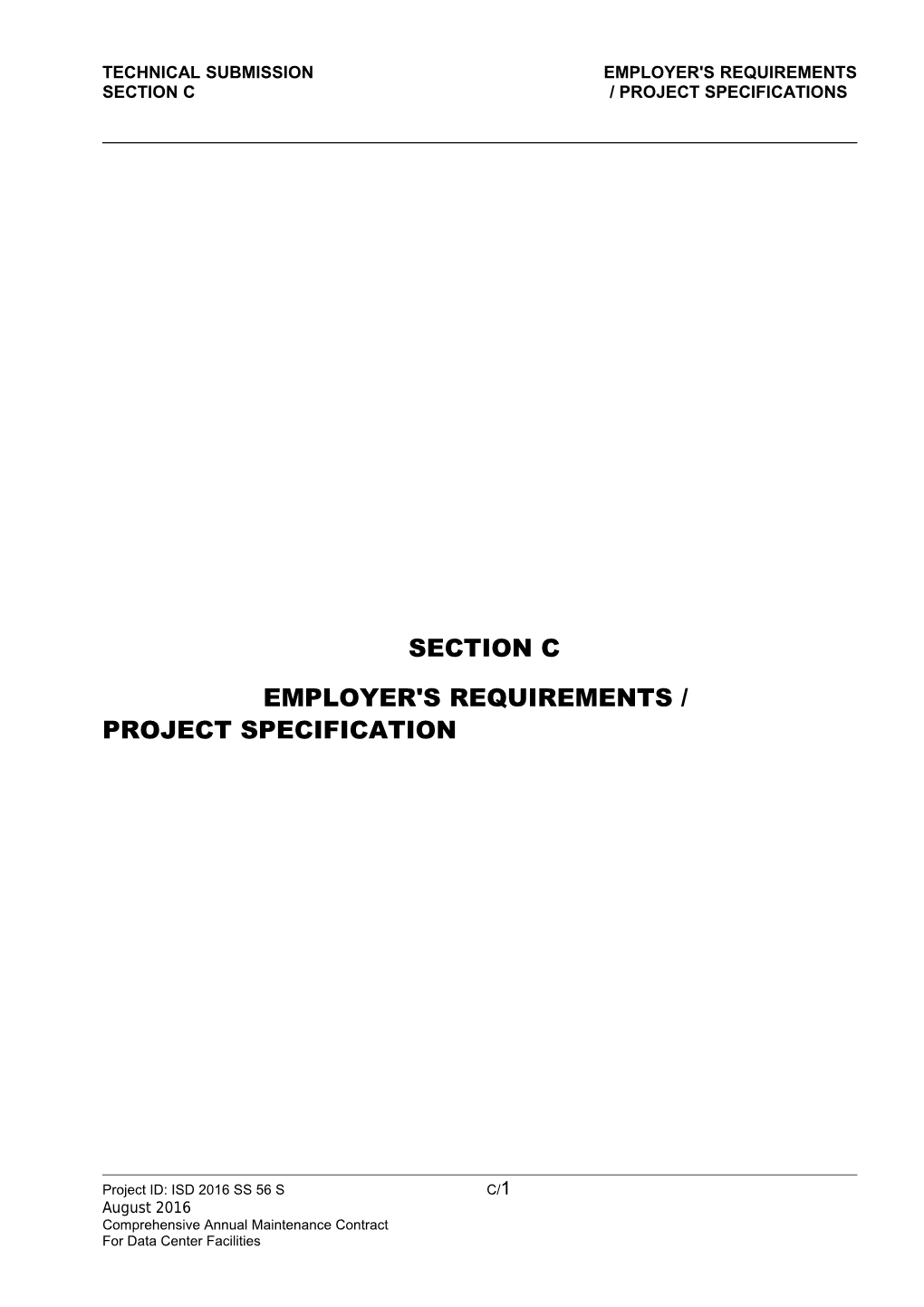 Technical Submissionemployer's Requirements