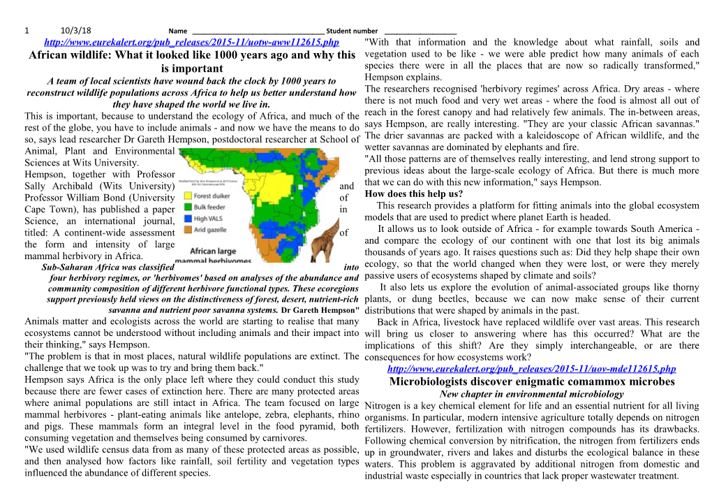 African Wildlife: What It Looked Like 1000 Years Ago and Why This Is Important