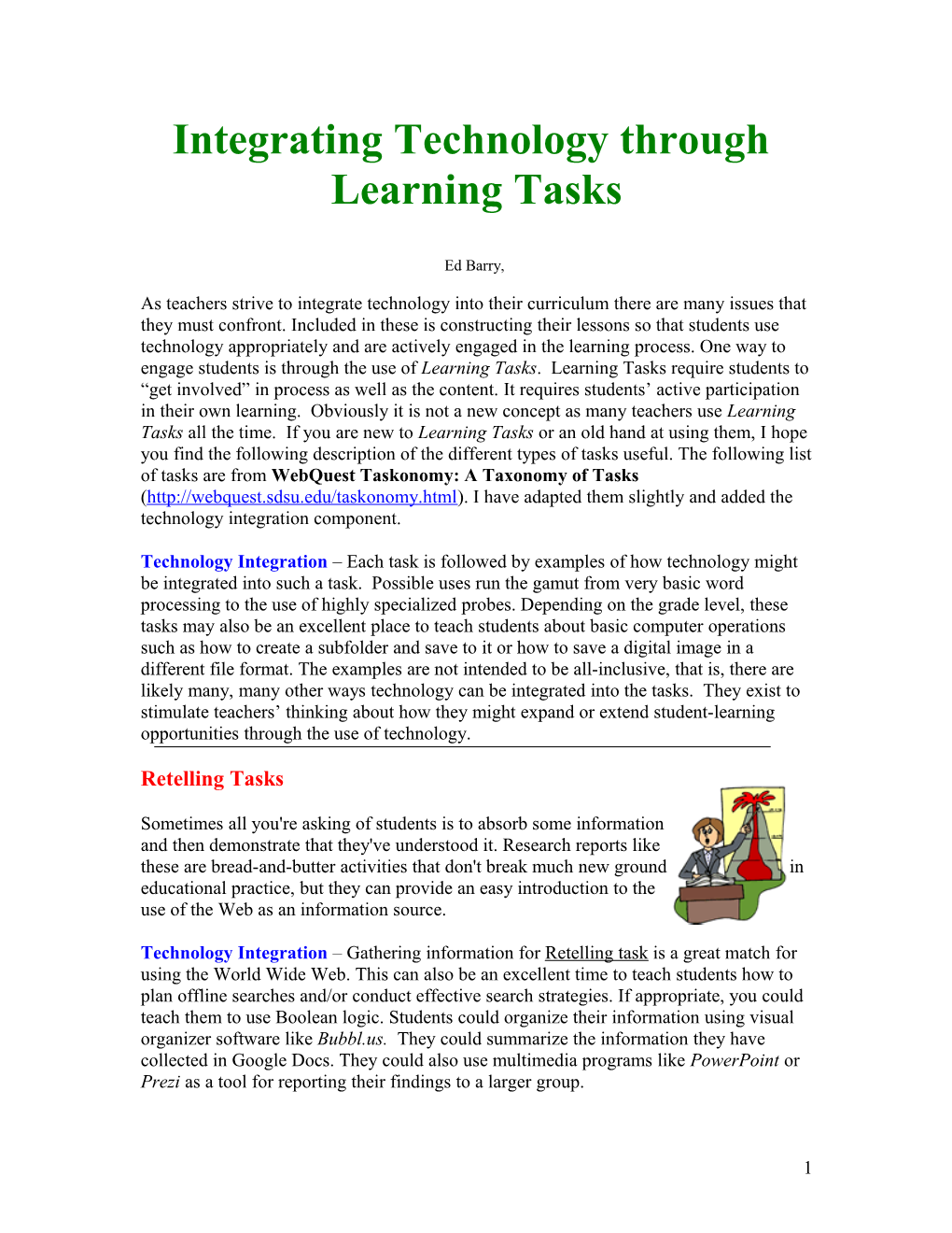 Teaching Through Tasks