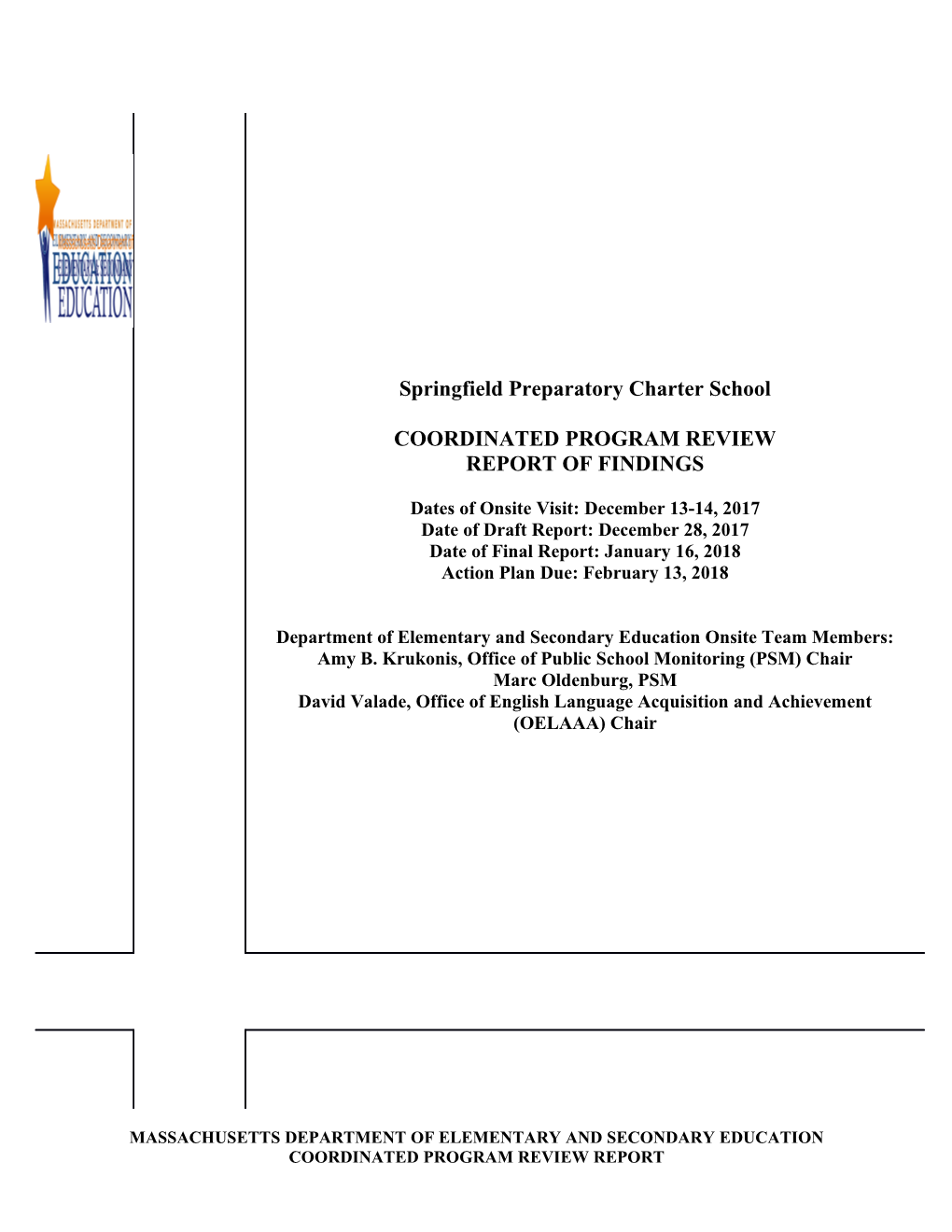 Springfield Preparatory Charter School CPR Final Report 2018