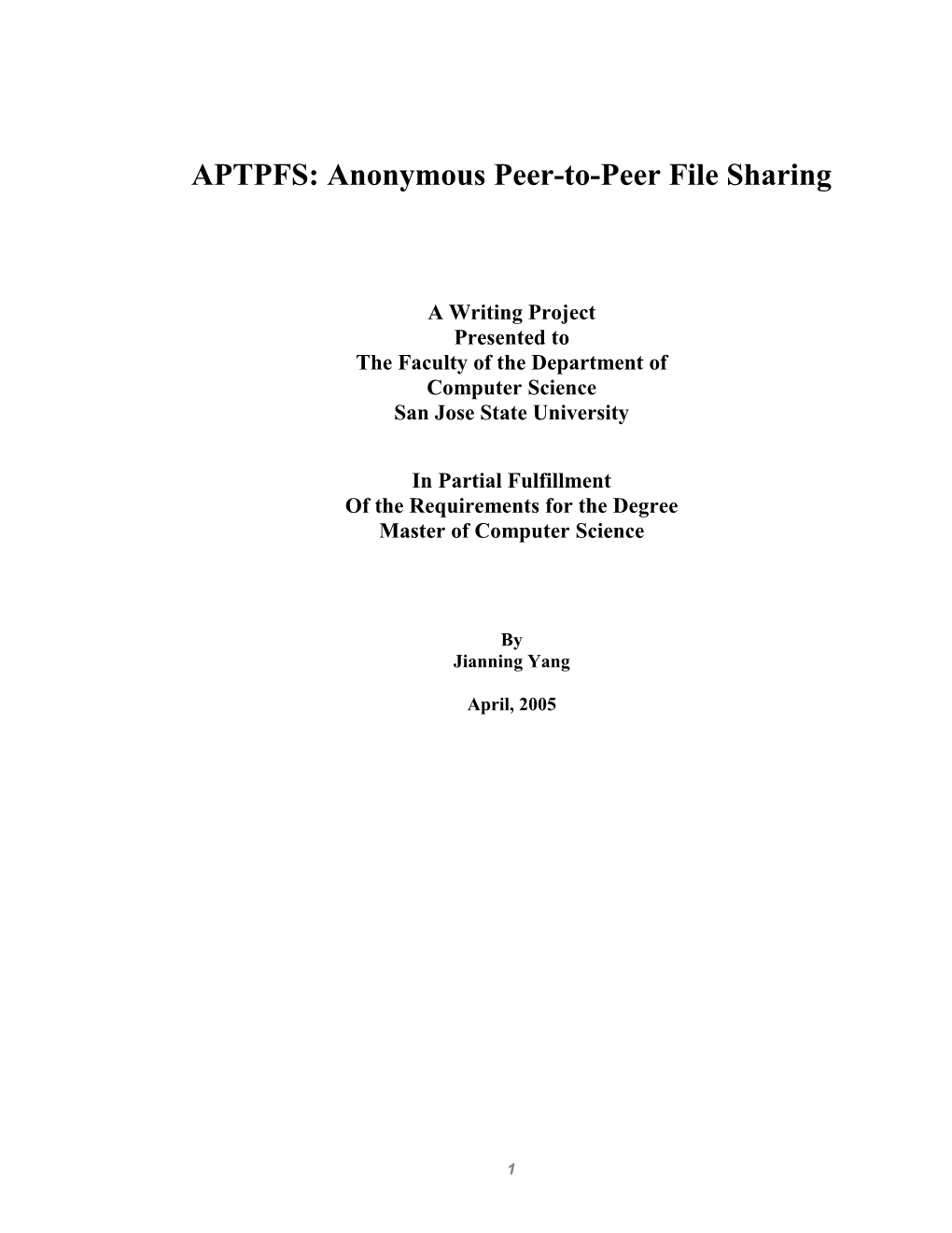 APTPFS: Anonymous Peer-To-Peer File Sharing