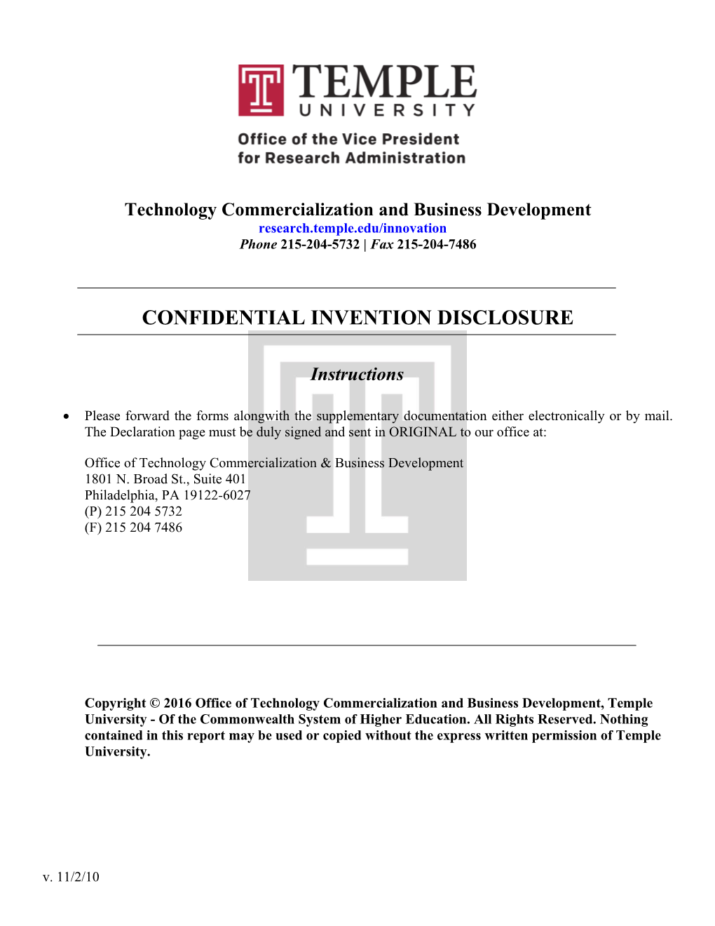 Technology Commercialization and Business Development