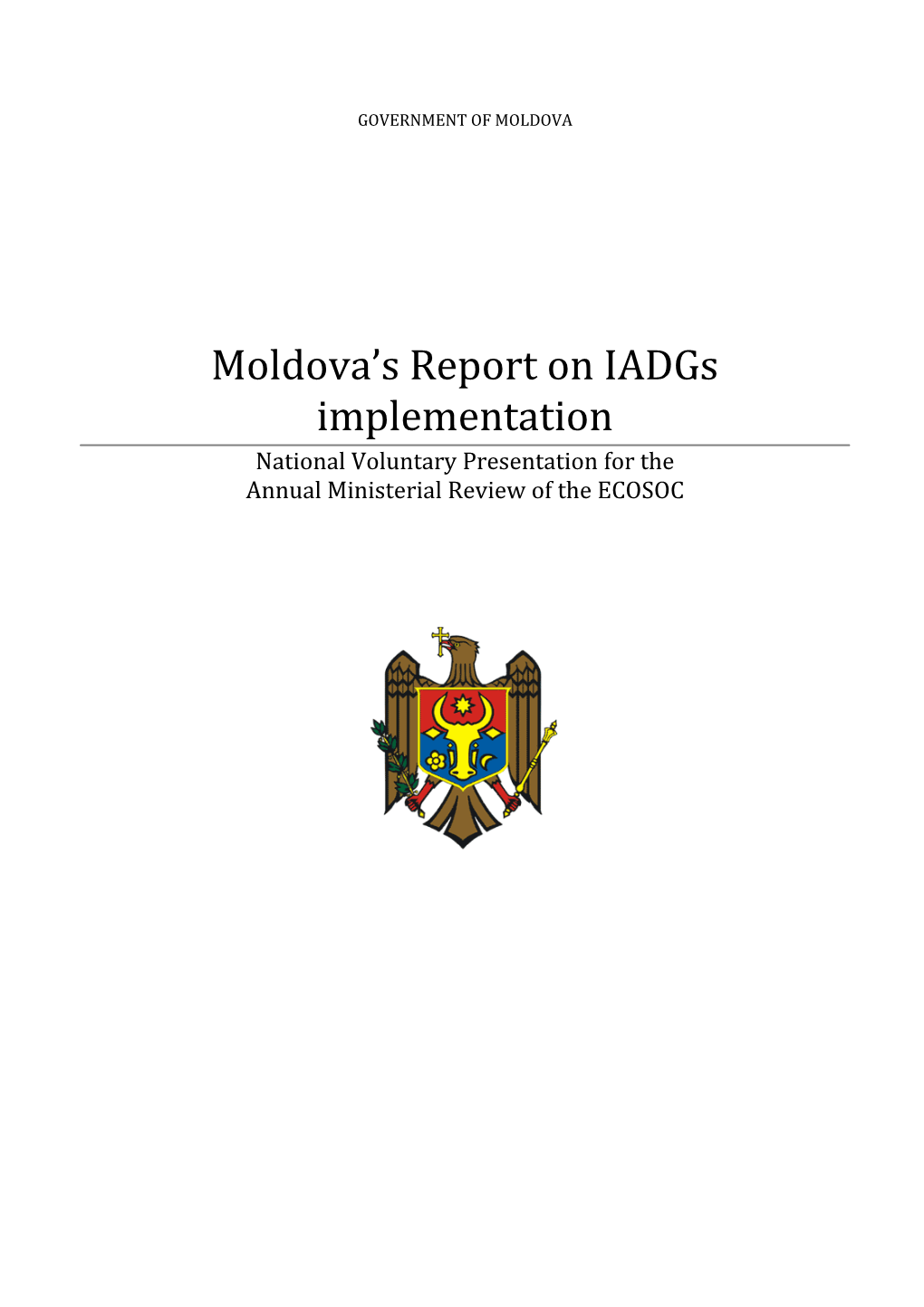Moldova S Report on Iadgs Implementation