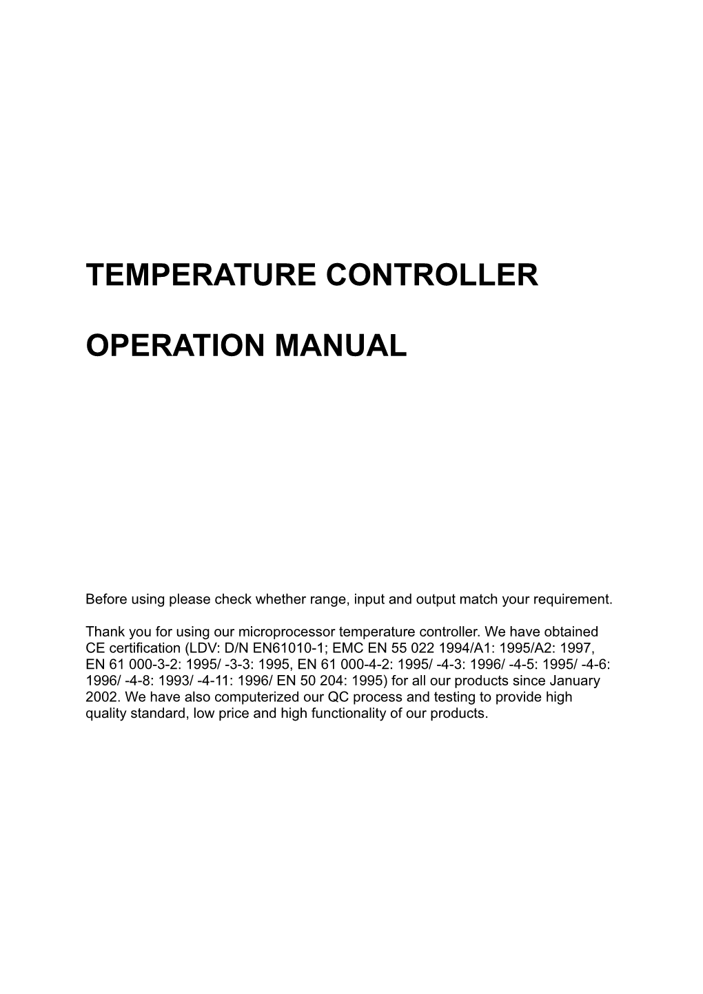 Temperature Controller