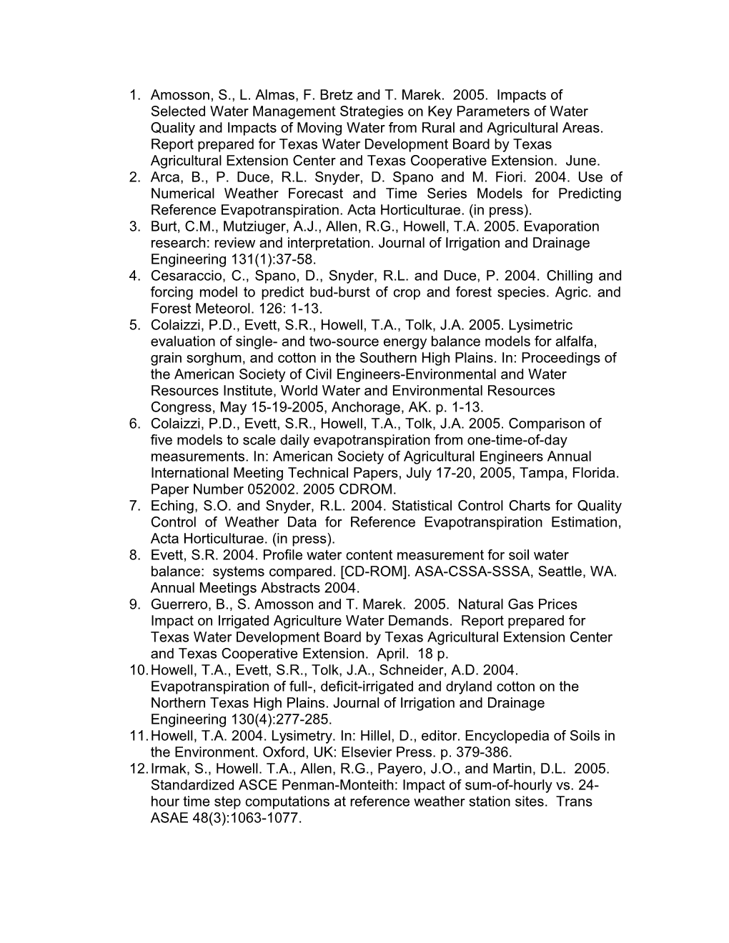 Arca, B., P. Duce, R.L. Snyder, D. Spano and M. Fiori. 2004. Use of Numerical Weather Forecast