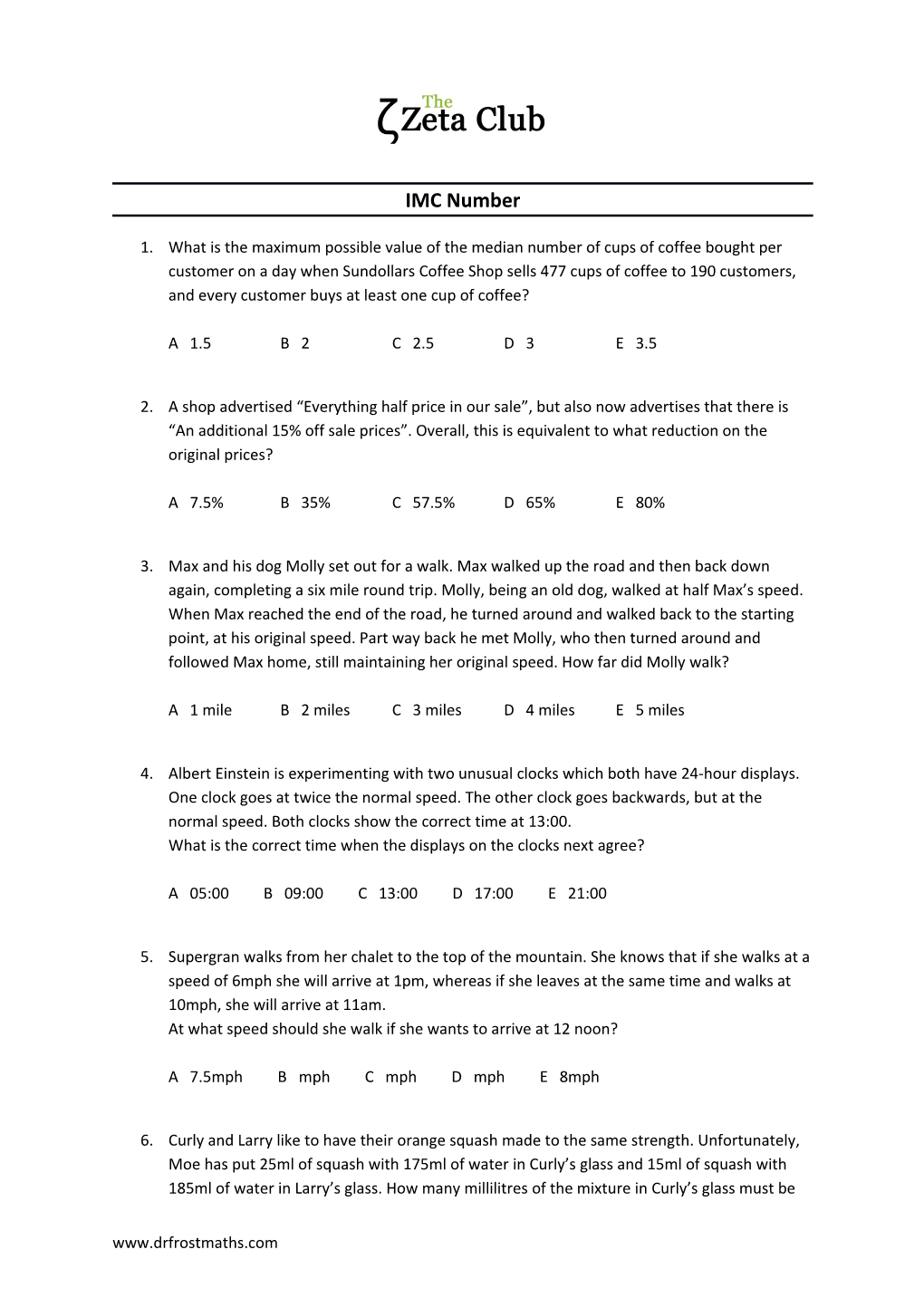 What Is the Maximum Possible Value of the Median Number of Cups of Coffee Bought Per Customer