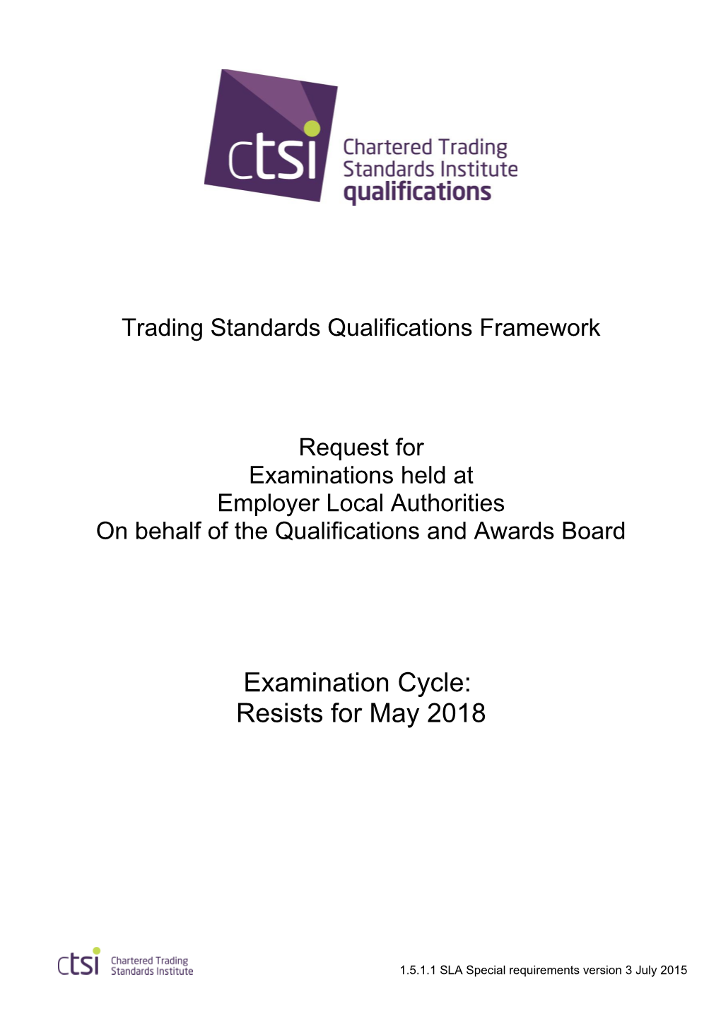 Trading Standards Qualifications Framework