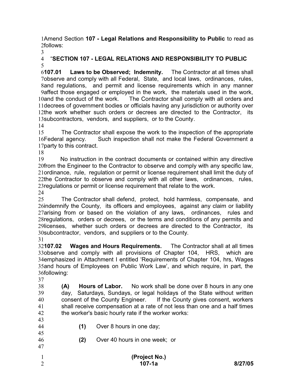 107A96m. Legal Relations and Responsibility to Public