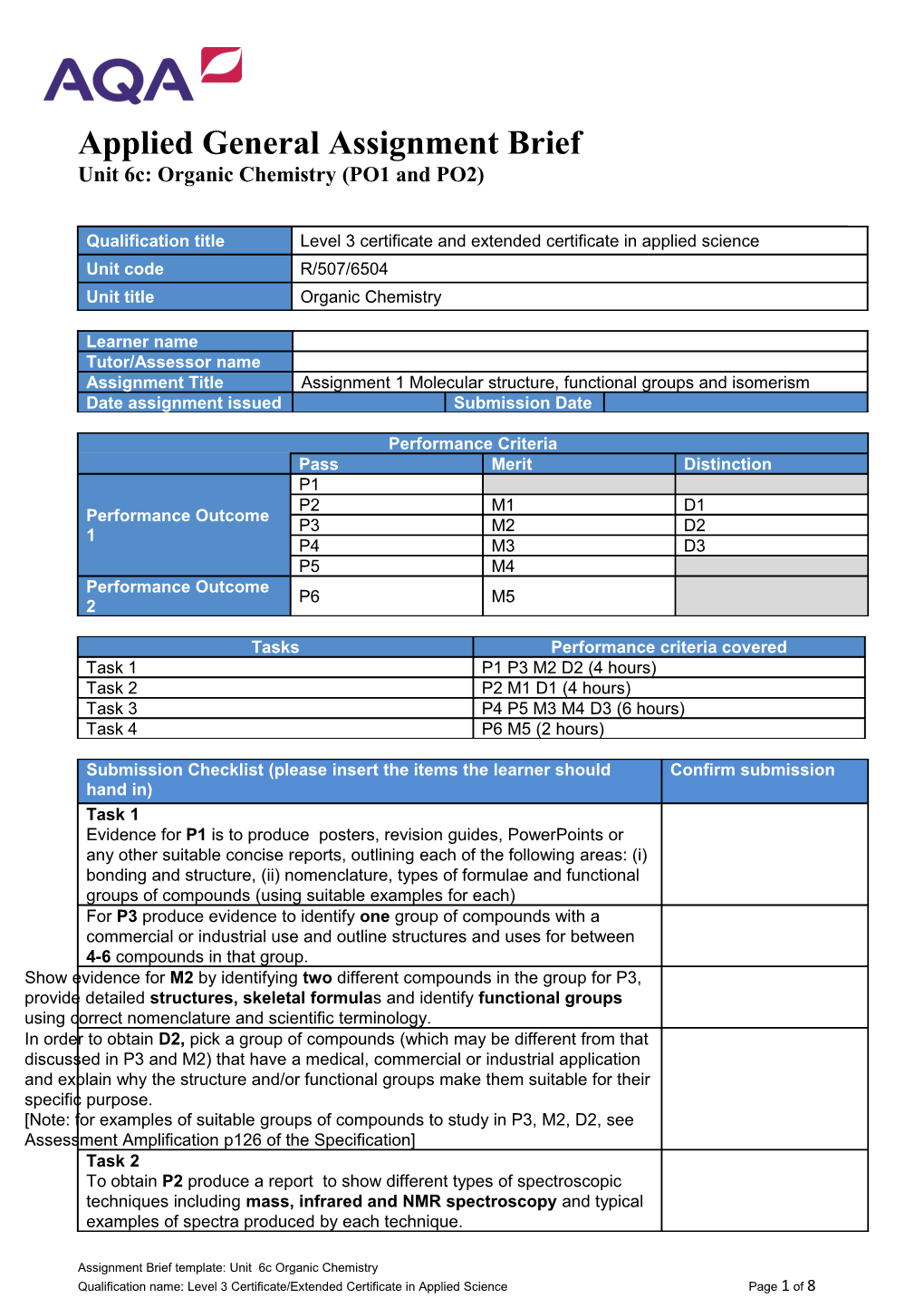 Applied General Assignment Brief