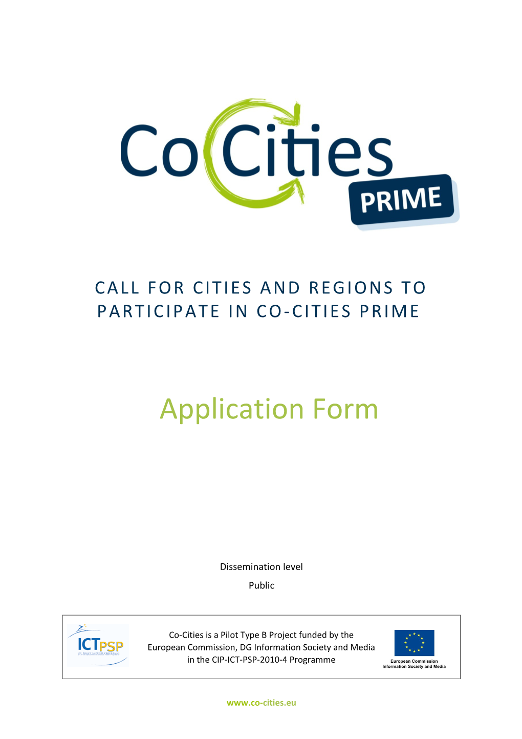Call for Cities and Regions to Participate in Co-Cities PRIME