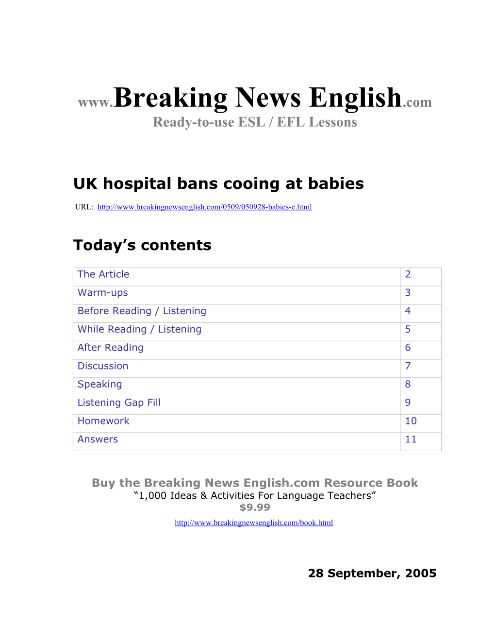 UK Hospital Bans Cooing at Babies