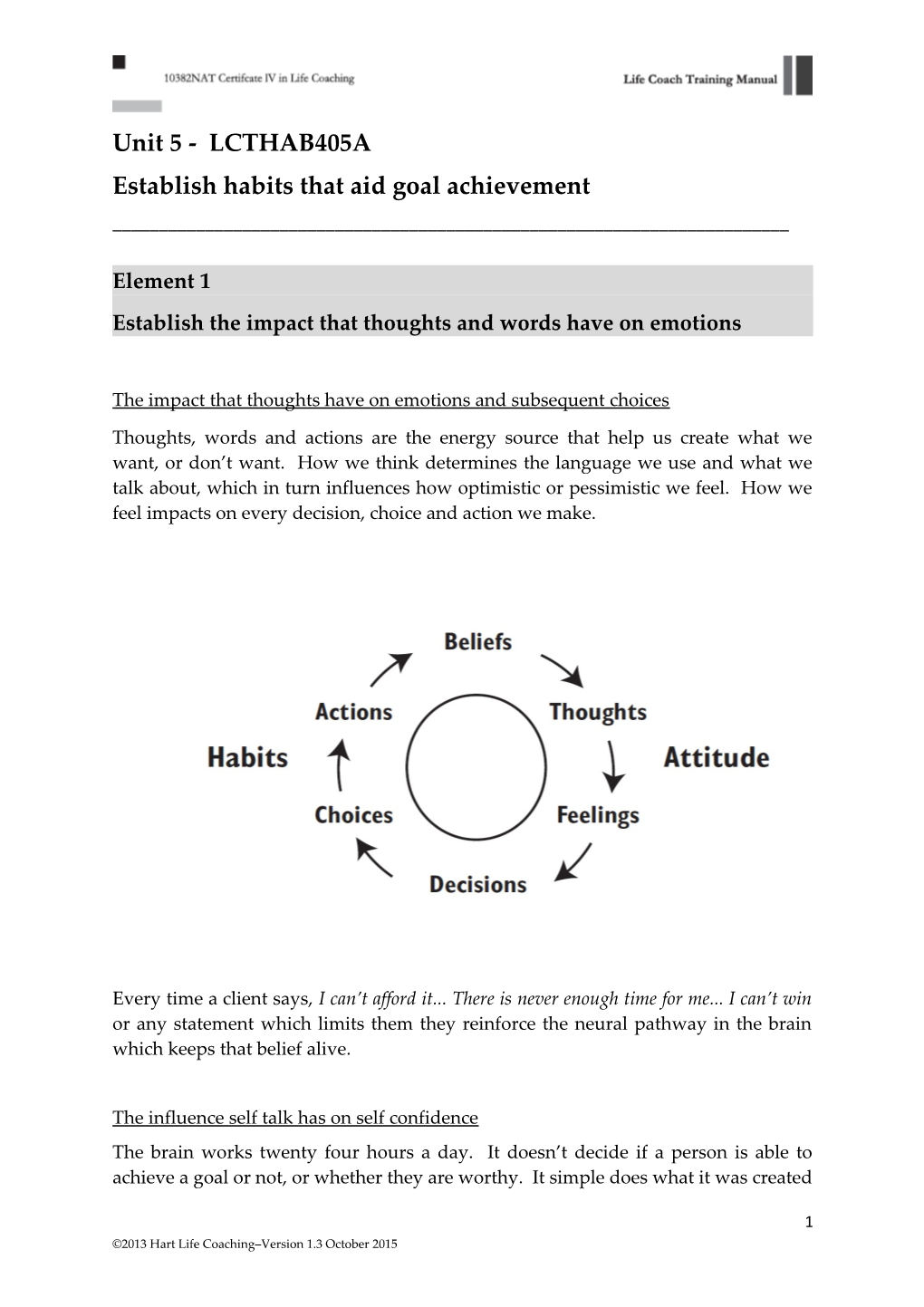 Establish Habits That Aid Goal Achievement