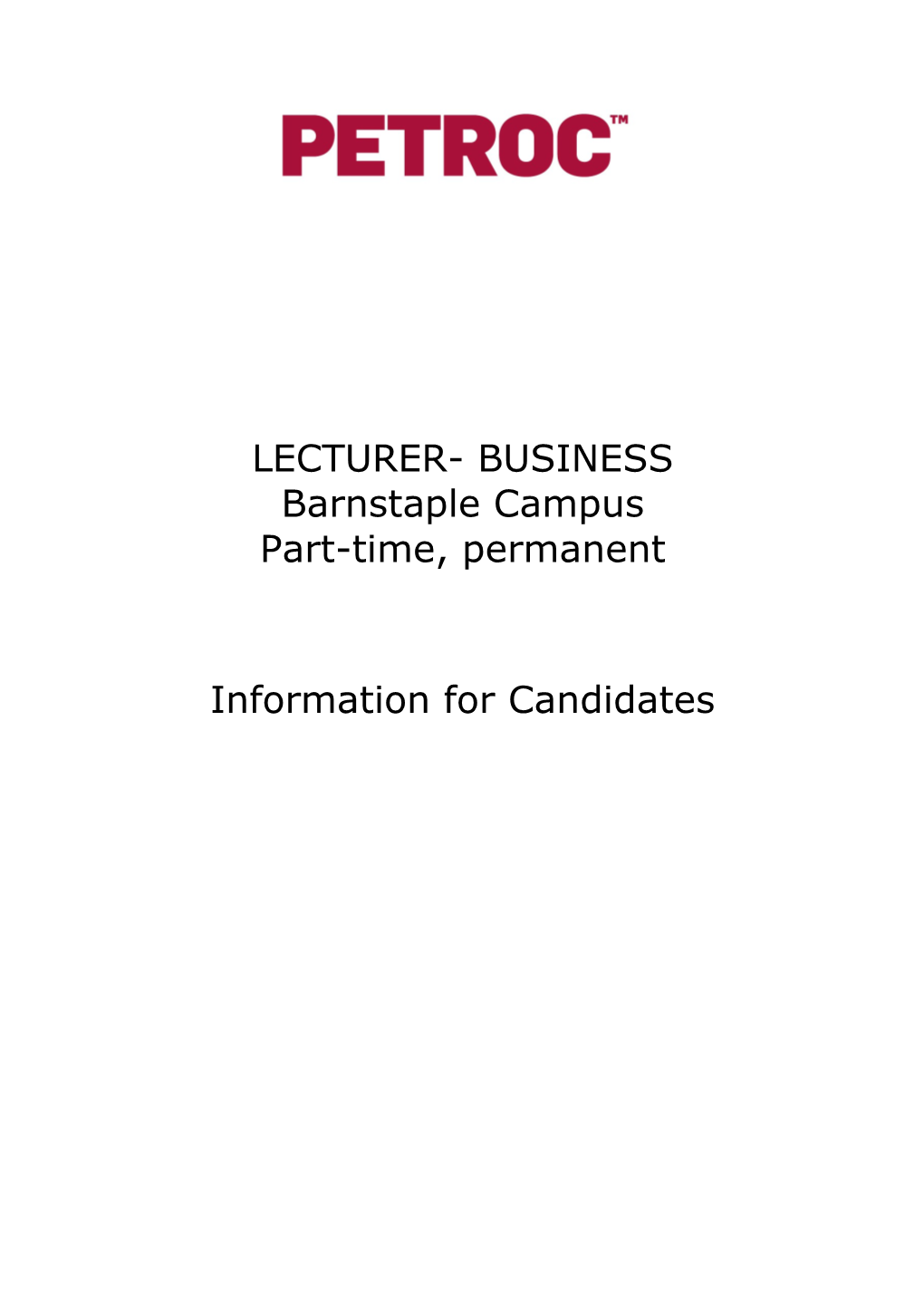 Lecturer- Business