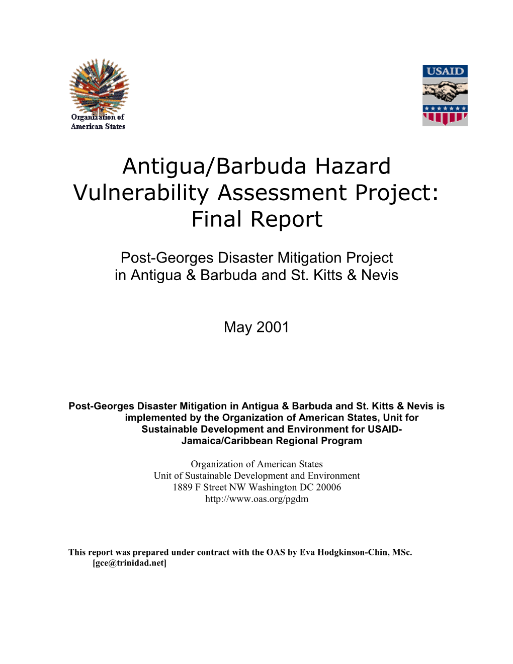 Antigua/Barbuda Hazard Vulnerability Assessment