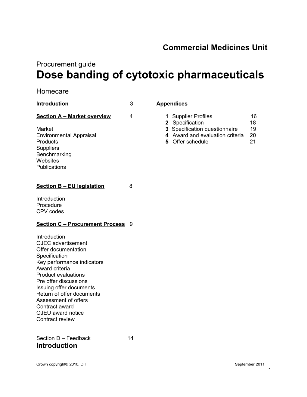 Dose Banding of Cytotoxic Pharmaceuticals