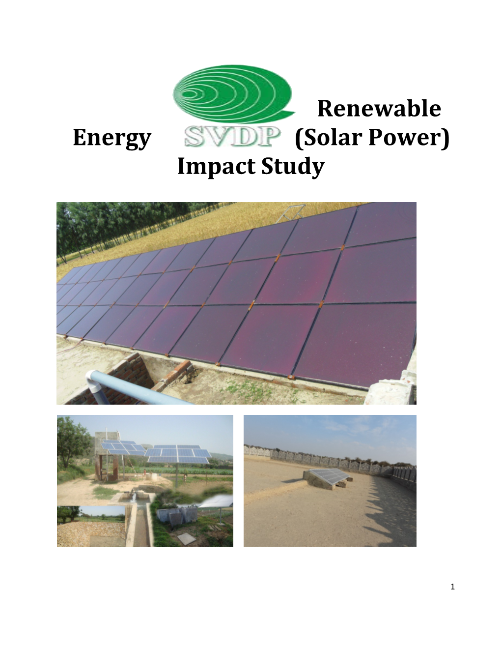 Renewable Energy (Solar Power) Impact Study