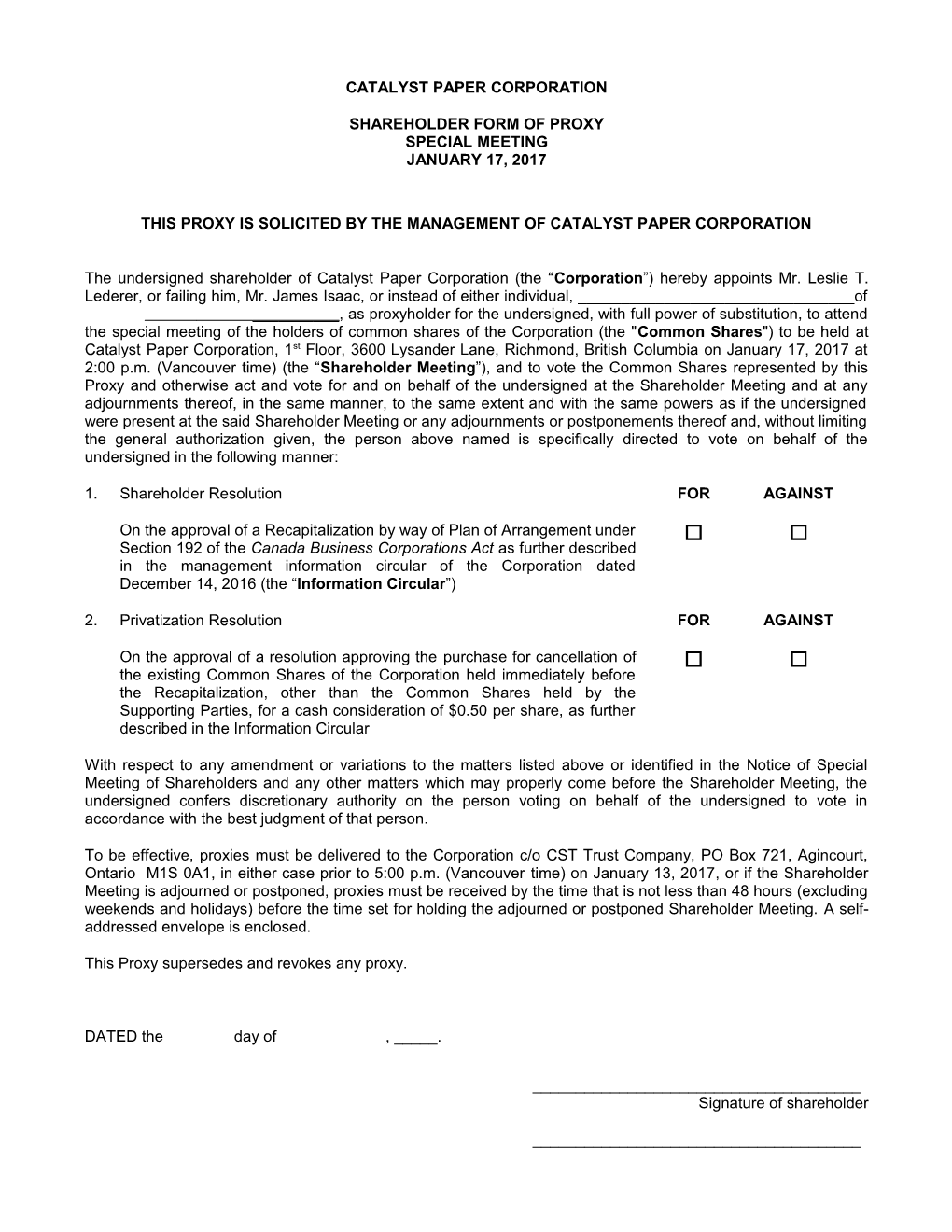 Norske Skog Canada Limited