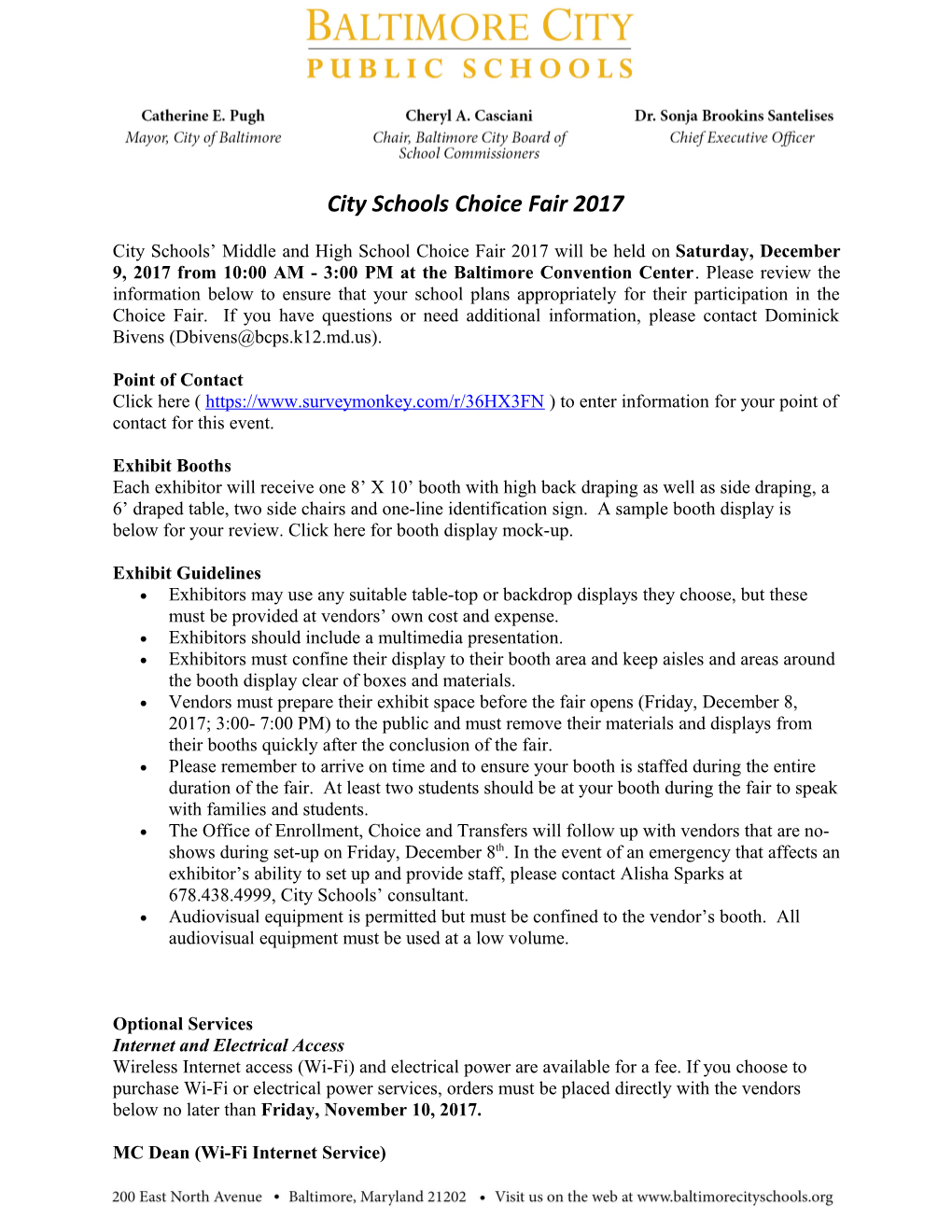 City Schools Choice Fair 2017