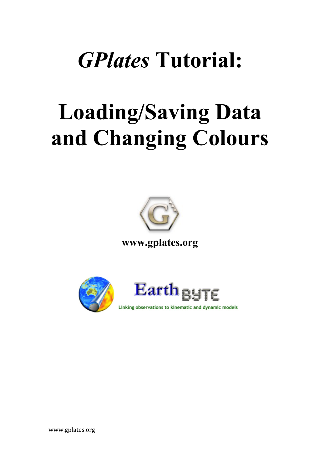 Loading/Saving Data and Changing Colours