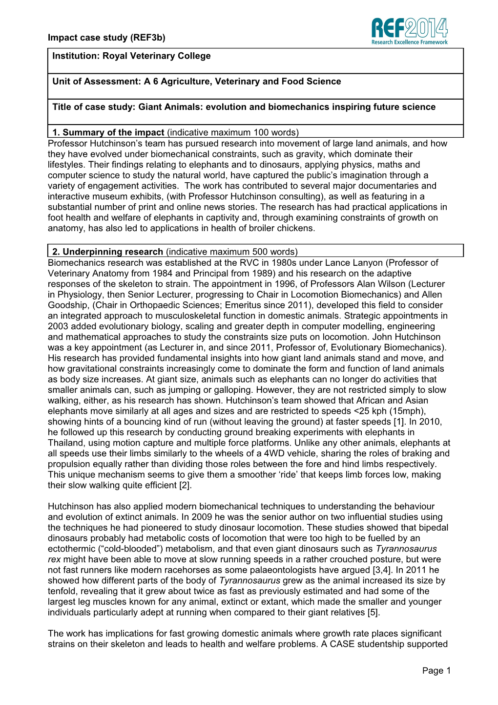 Impact Case Study (Ref3b)