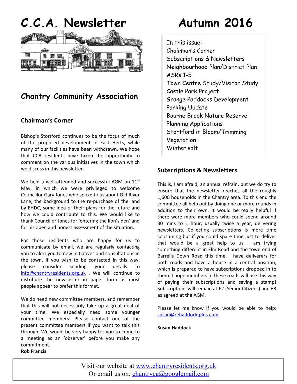 Chantry Community Association