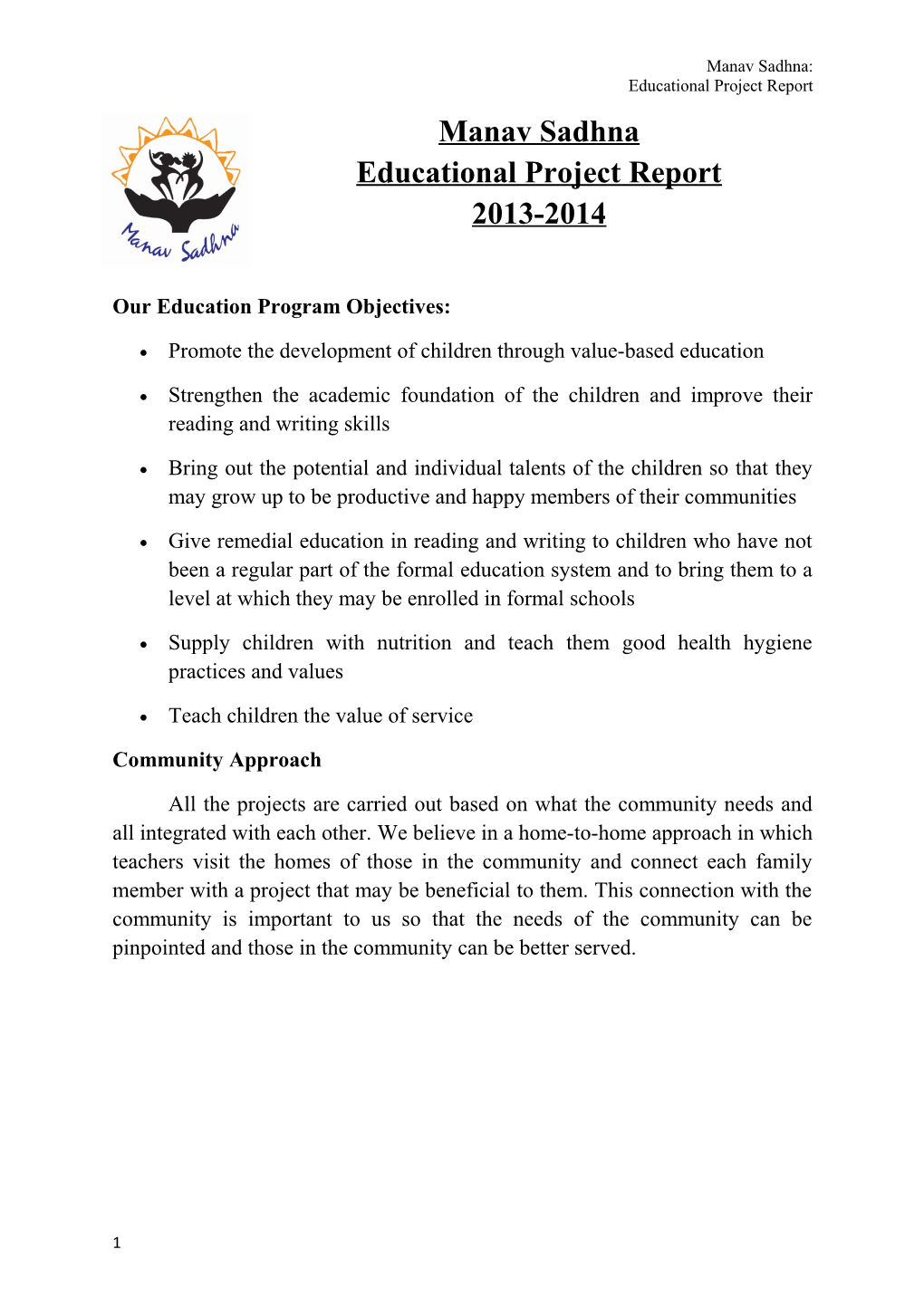 Our Education Program Objectives