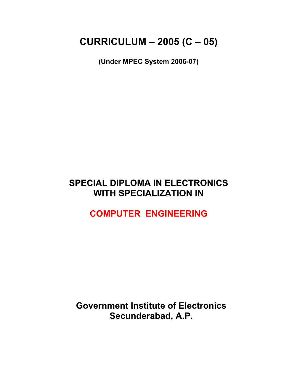 Under MPEC System 2006-07