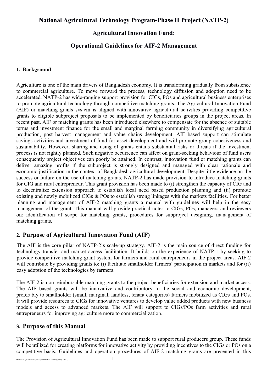 National Agricultural Technology Program-Phase II Project (NATP-2)