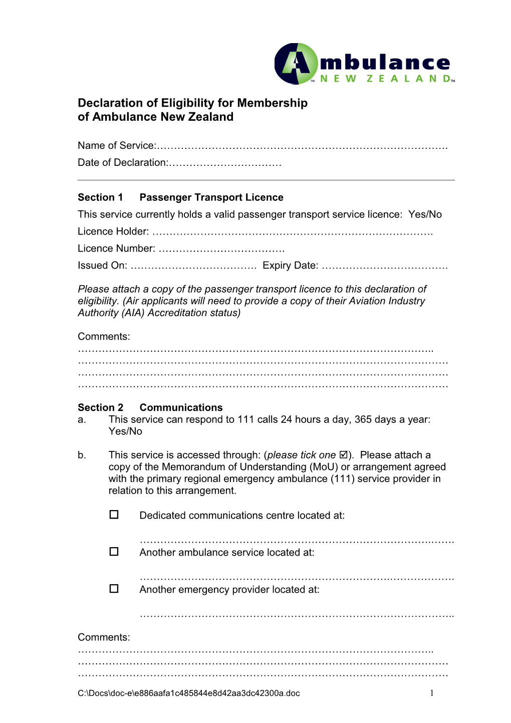 The New Zealand Ambulance Board