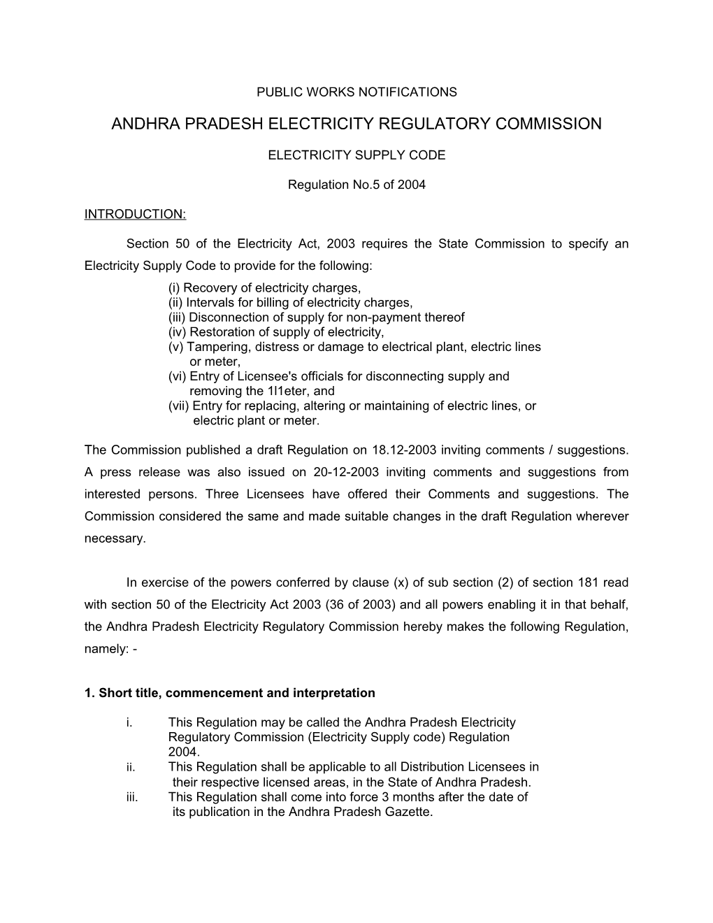 Andhra Pradesh Electricity Regulatory Commission