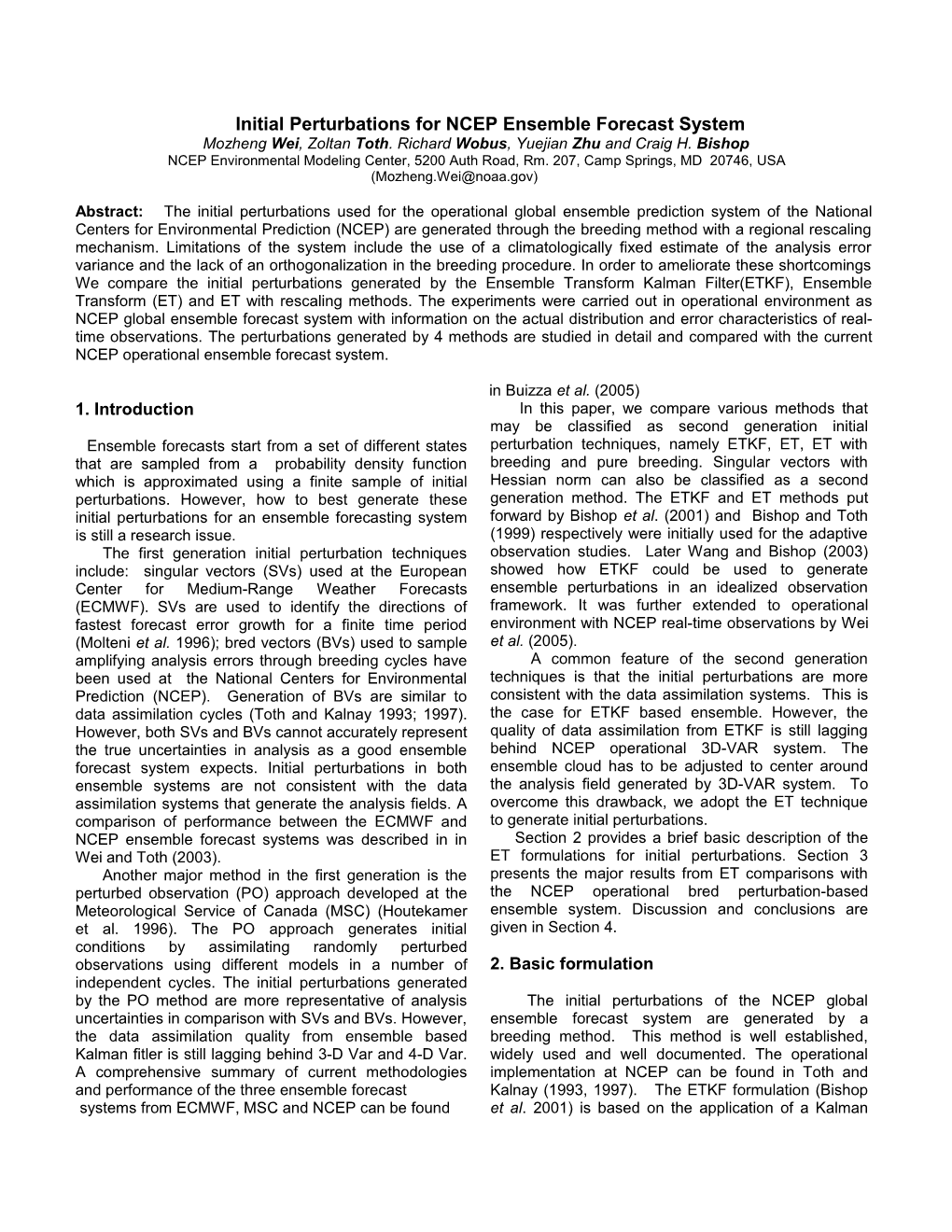 An Analysis of the Impact of Observational Data on Etkf-Based Ensemble