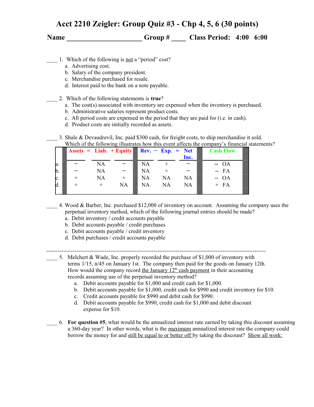 Acct 2210 Zeigler GQ#3